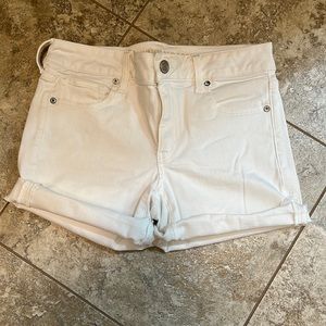 American Eagle White Jean Shorts